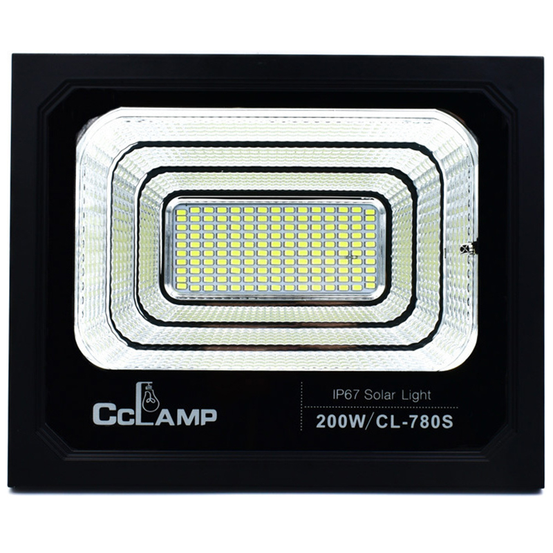 Ηλιακός Προβολέας LED, 200W, Αδιάβροχος IP67 με Φωτοβολταϊκό Πάνελ, Τηλεχειριστήριο και Χρονοδιακόπτη, CCLAMP 